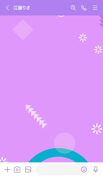 [LINE着せ替え] Flat Geometric Mauve Purpleの画像3