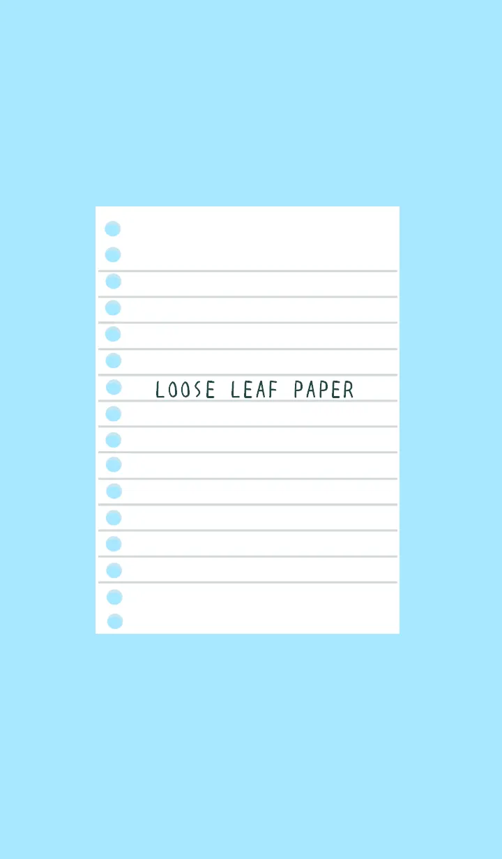[LINE着せ替え] ルーズリーフ/ライトブルー/グリーンの画像1