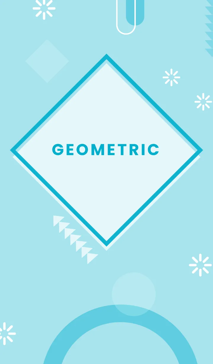 [LINE着せ替え] Flat Geometric Blizzard Greenの画像1