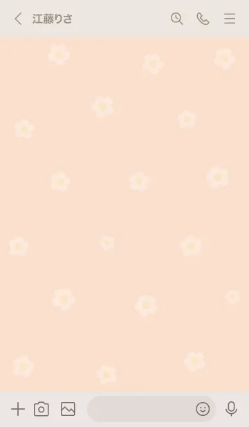 [LINE着せ替え] お花<月>オレンジ.の画像3