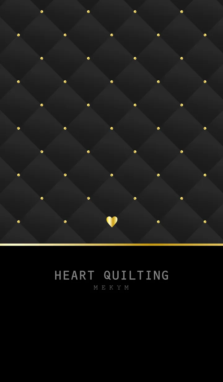 [LINE着せ替え] HEART QUILTING-GRAY BLACK 6の画像1