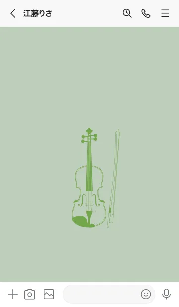 [LINE着せ替え] バイオリン 裏葉色の画像3