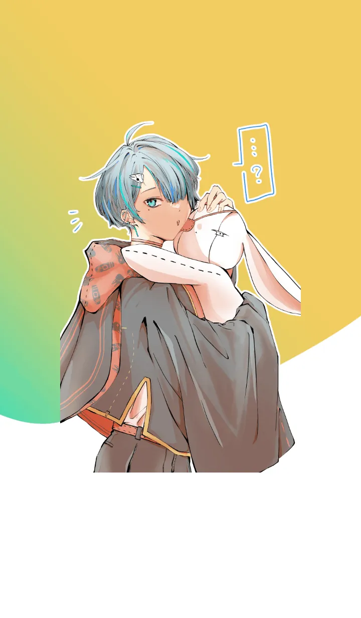 [LINE着せ替え] ウサギと少年の画像1