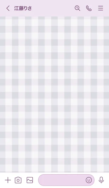 [LINE着せ替え] ギンガムチェック パープル 2の画像3