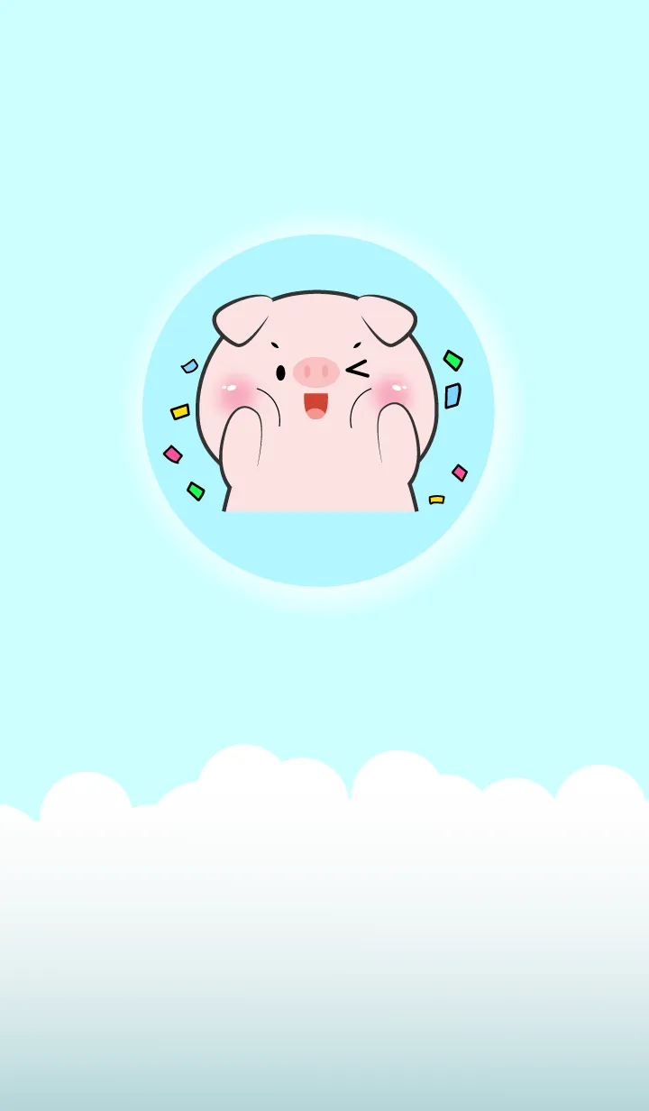 [LINE着せ替え] Simple So Lovely Pig Theme (JP)の画像1