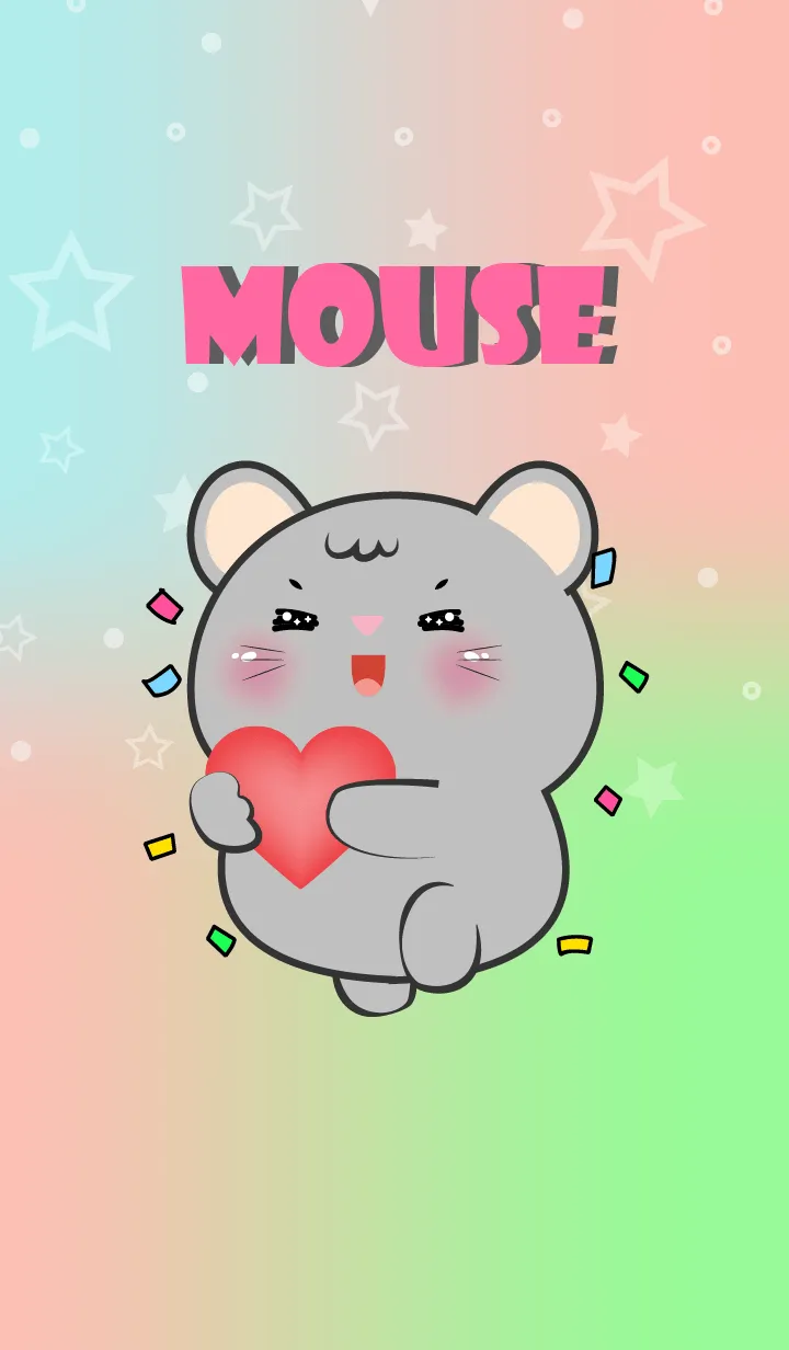 Cute Baby Grey Mouse  Theme (JP)の着せ替えメイン画像