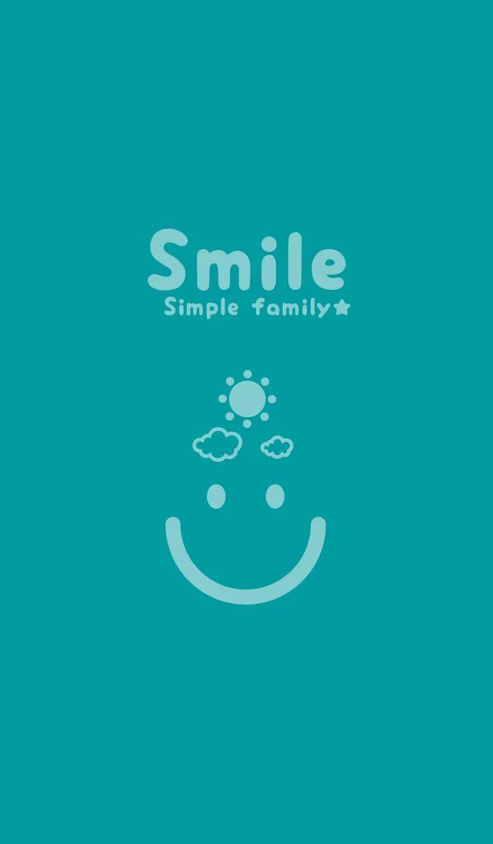 [LINE着せ替え] スマイル＆SUN ターコイズの画像1