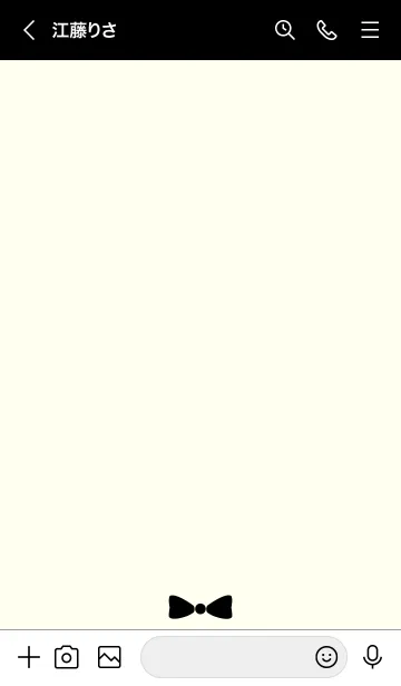 [LINE着せ替え] BORDER & RIBBON -Black 5-の画像3