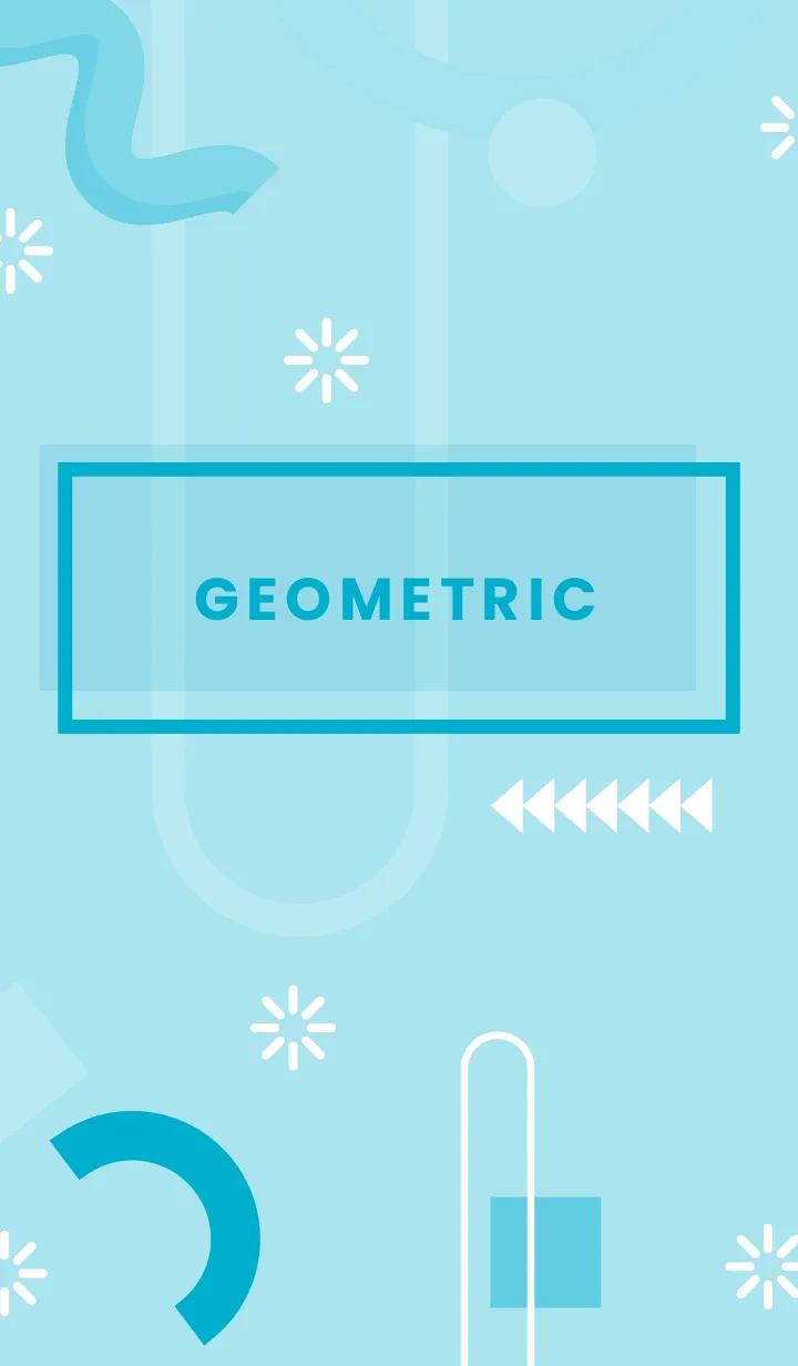 [LINE着せ替え] Flat Geometric Blizzard Blueの画像1