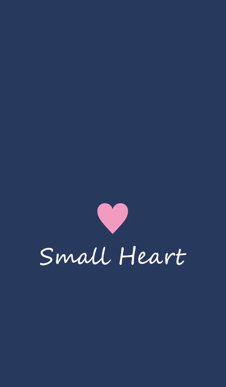 [LINE着せ替え] Small Heart *Navy+Pink 26*の画像1