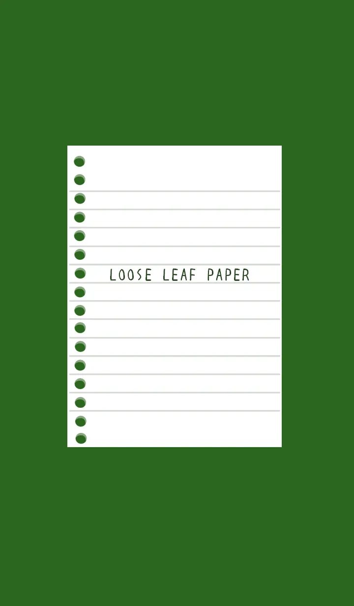 [LINE着せ替え] ルーズリーフの着せかえ/ビリジアンの画像1