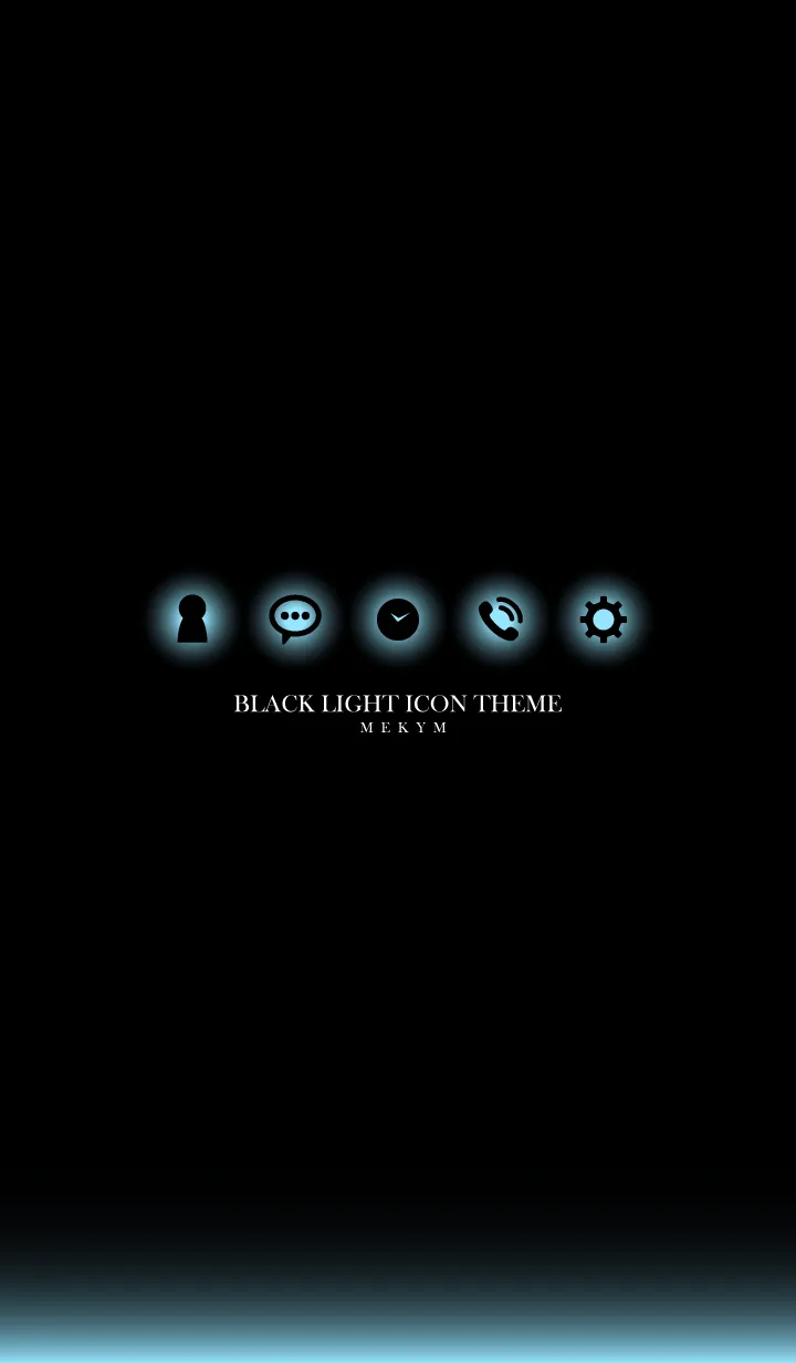 [LINE着せ替え] BLACK LIGHT ICON THEME-MEKYM 9の画像1