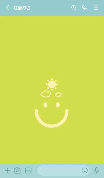 [LINE着せ替え] スマイル＆SUN レタスグリーンの画像3