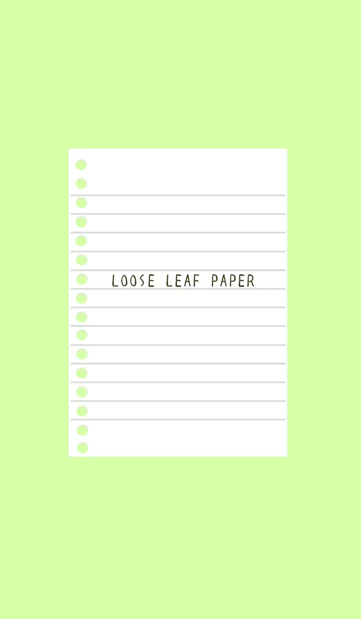 [LINE着せ替え] ルーズリーフ/蛍光イエローグリーンの画像1