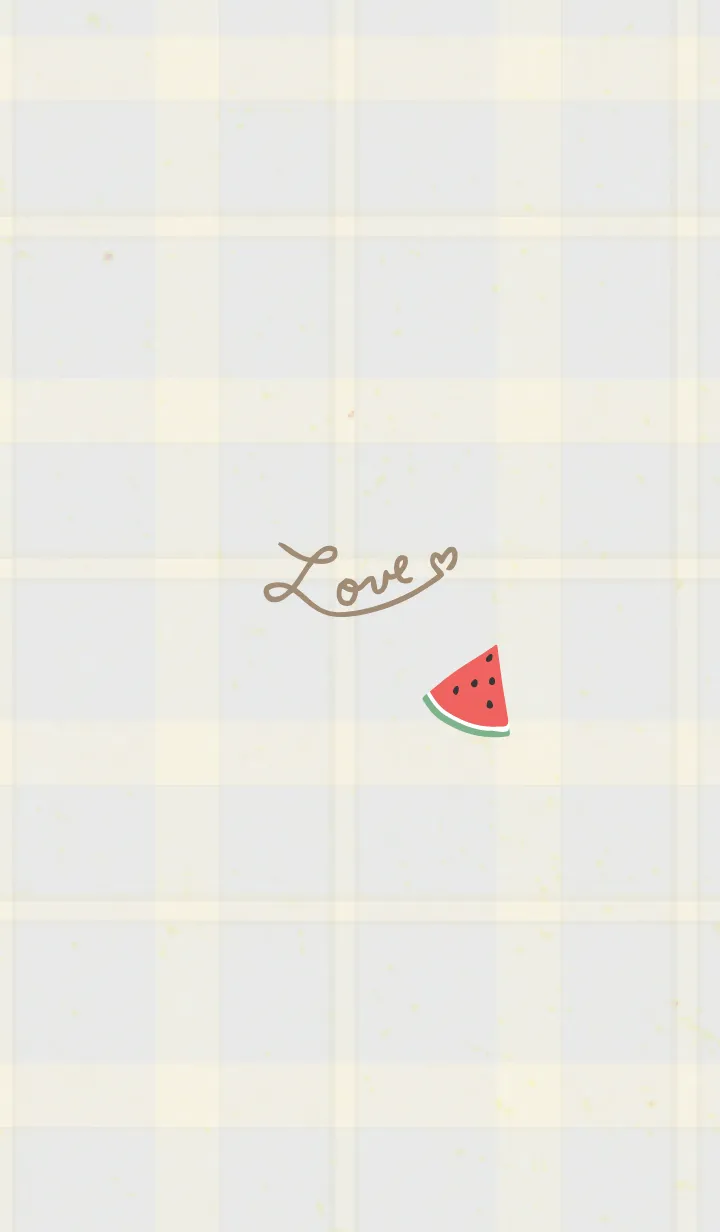 [LINE着せ替え] チェック柄 スイカ14の画像1