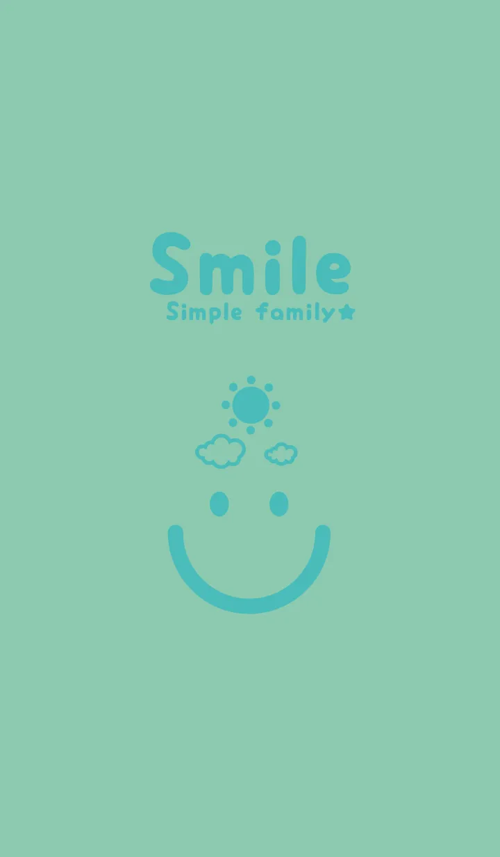 [LINE着せ替え] スマイル＆SUN ディープアクアの画像1