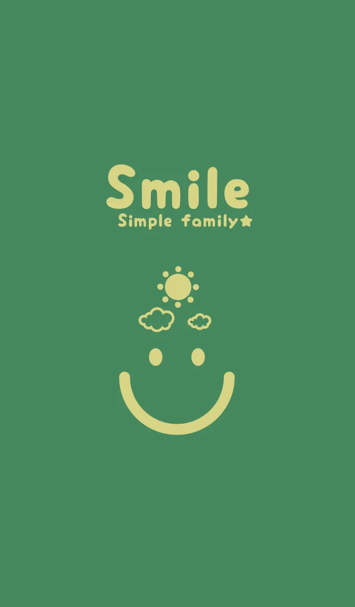 [LINE着せ替え] スマイル＆SUN 緑青色の画像1