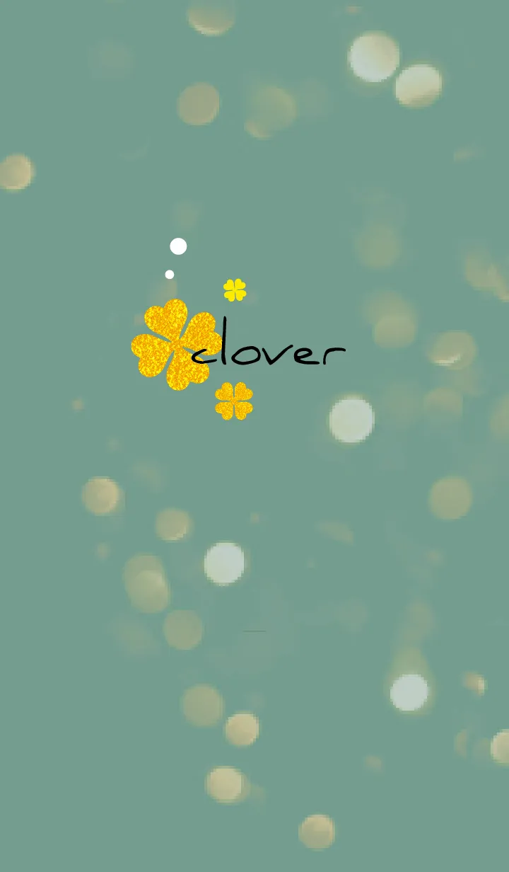 [LINE着せ替え] カーキ : 幸運のゴールドクローバーの画像1