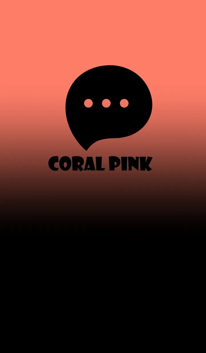 [LINE着せ替え] Black & Coral Pink Theme V2 (JP)の画像1