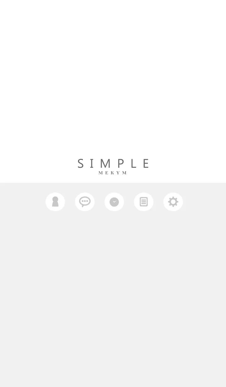 [LINE着せ替え] SIMPLE ICON WHITE.MEKYM 10の画像1