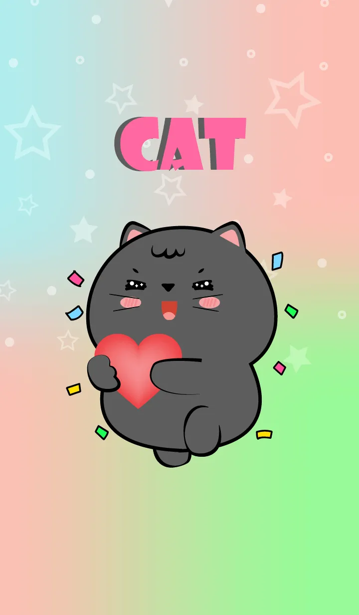 [LINE着せ替え] Cute Baby Black Cat Theme (JP)の画像1