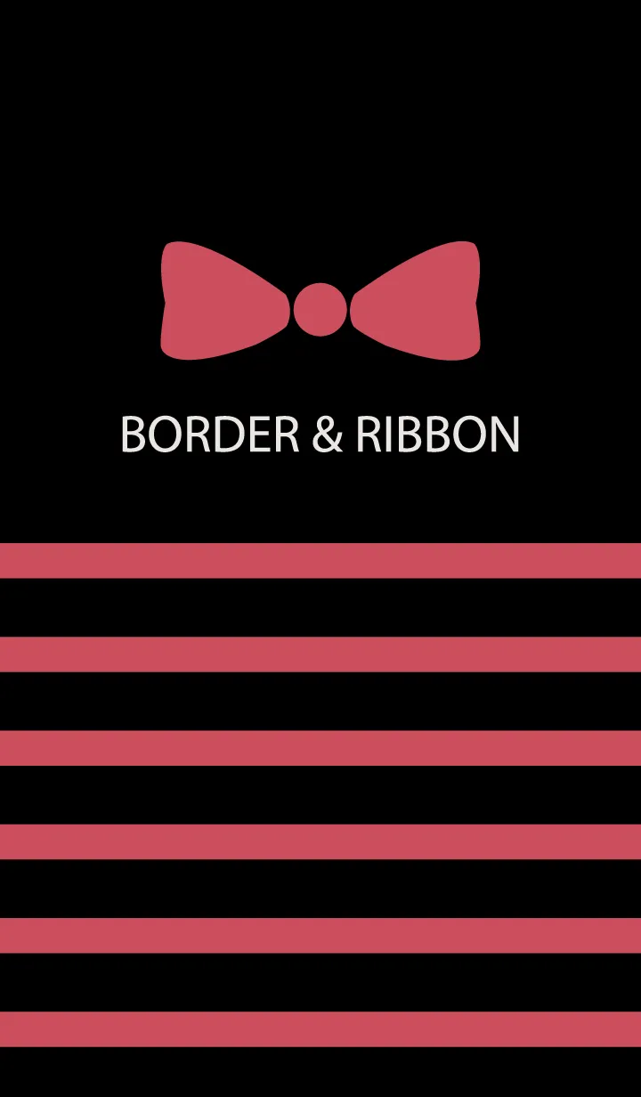 [LINE着せ替え] BORDER & RIBBON -Pink Ribbon 17-の画像1