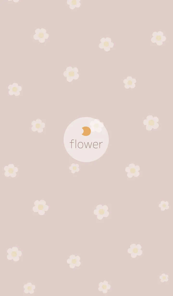 [LINE着せ替え] お花<月>ブラウン.の画像1