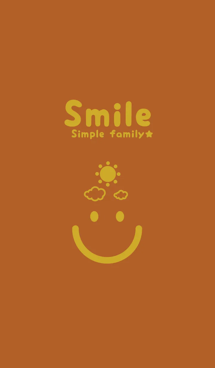 [LINE着せ替え] スマイル＆SUN オールドゴールドの画像1