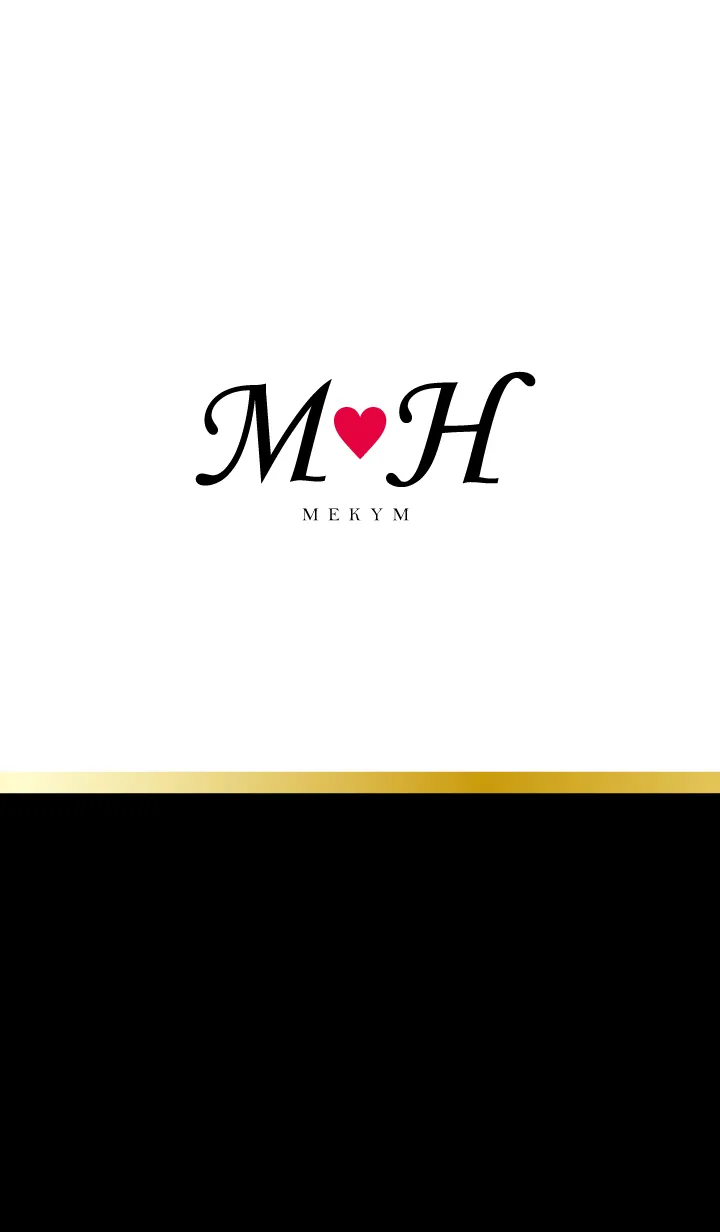 LOVE-INITIAL M&H イニシャル 3のLINE着せ替え