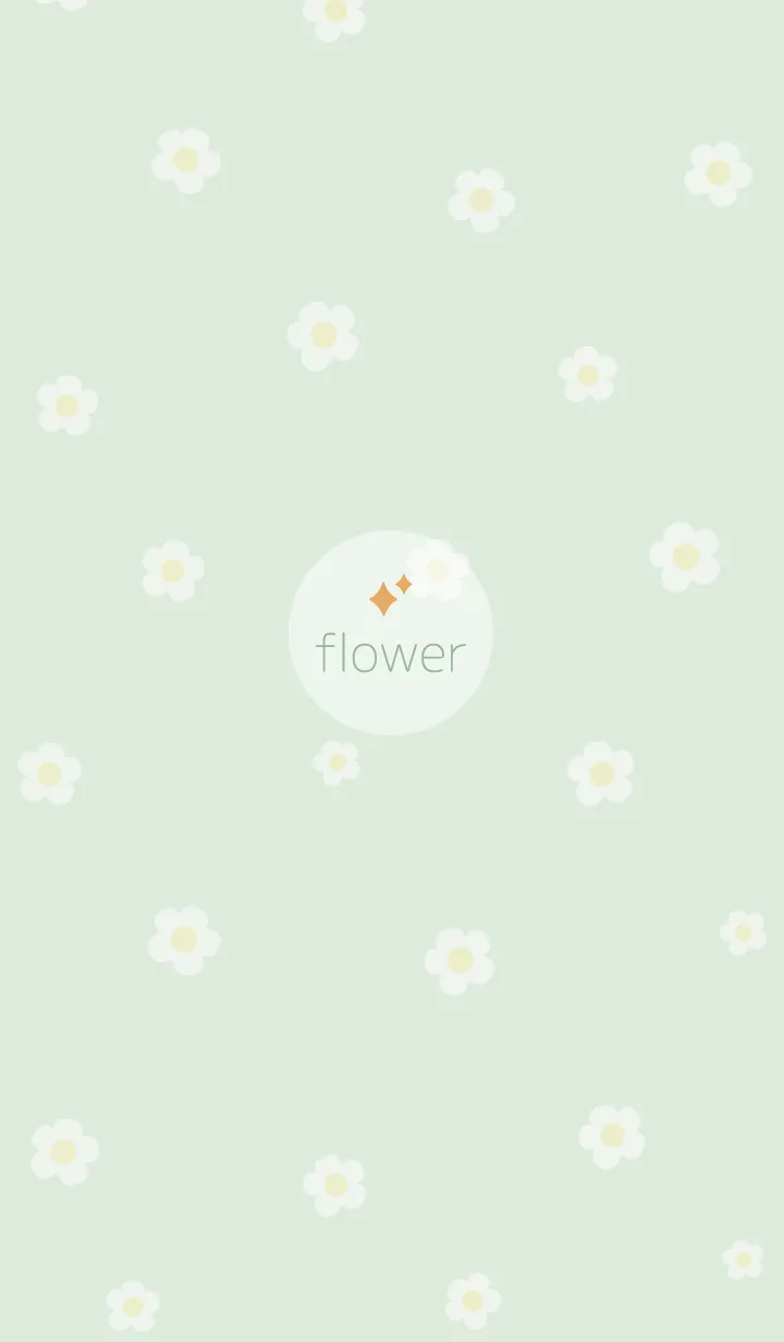 [LINE着せ替え] お花<キラキラ>グリーン.の画像1