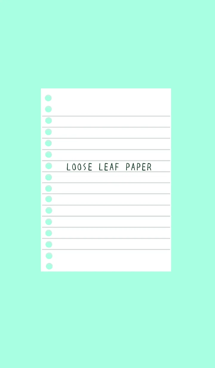 [LINE着せ替え] ルーズリーフの着せかえ/蛍光ライトブルーの画像1