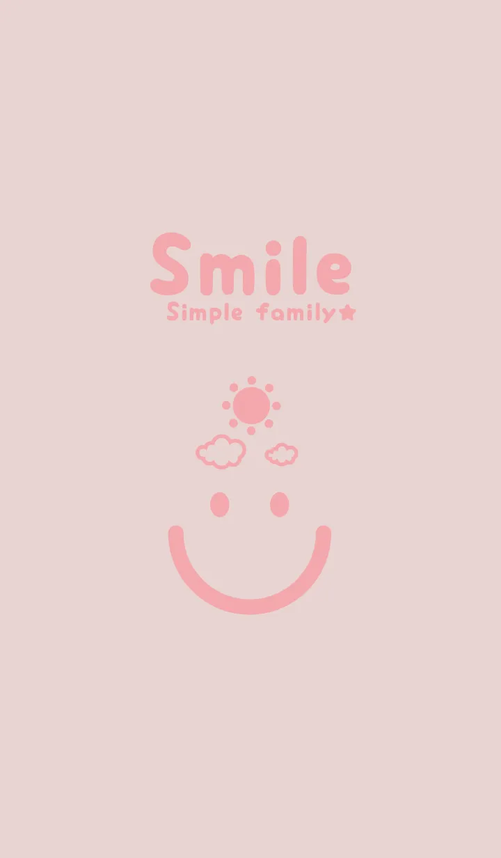 [LINE着せ替え] スマイル＆SUN 灰桜の画像1