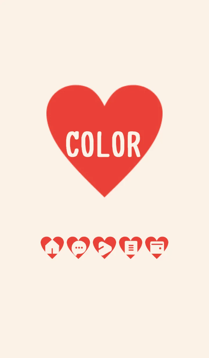 [LINE着せ替え] red color F04の画像1