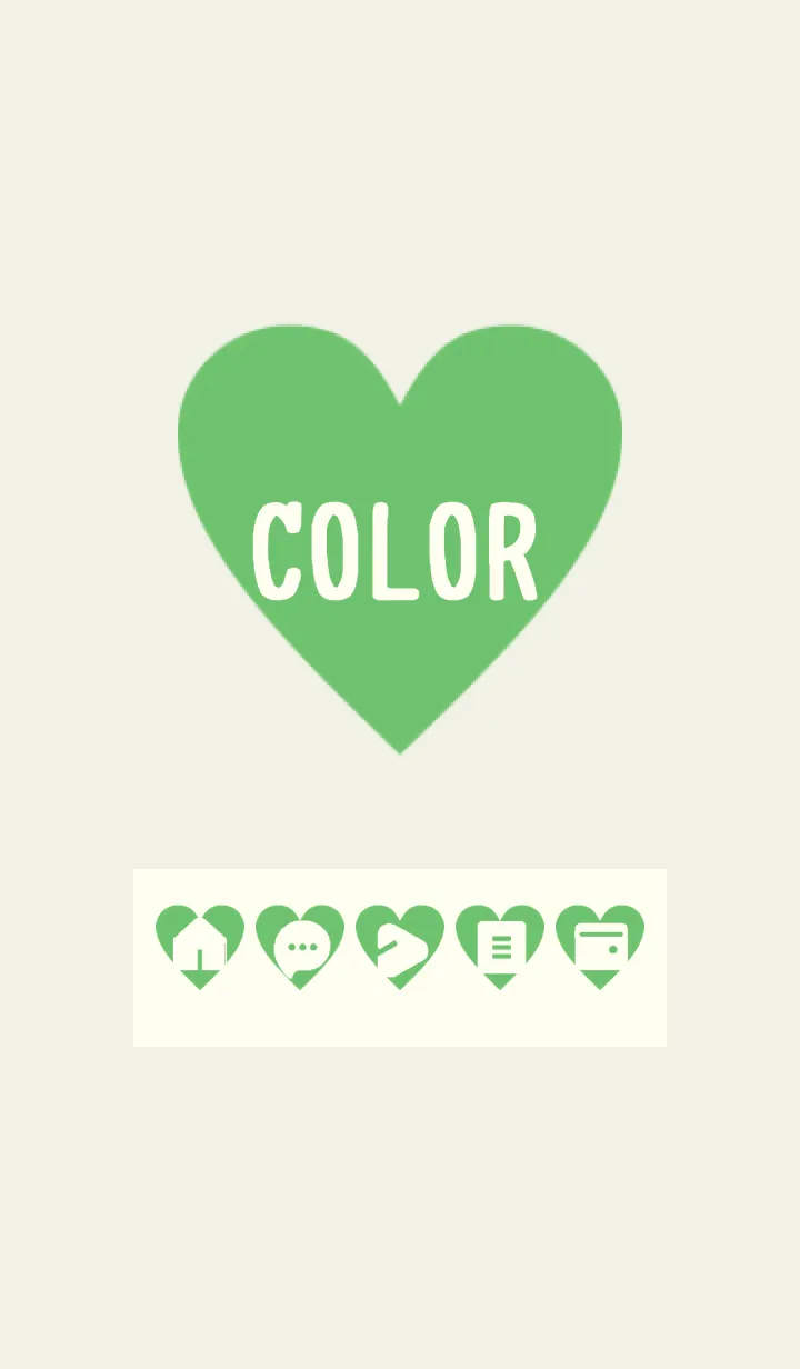 [LINE着せ替え] green color F01の画像1