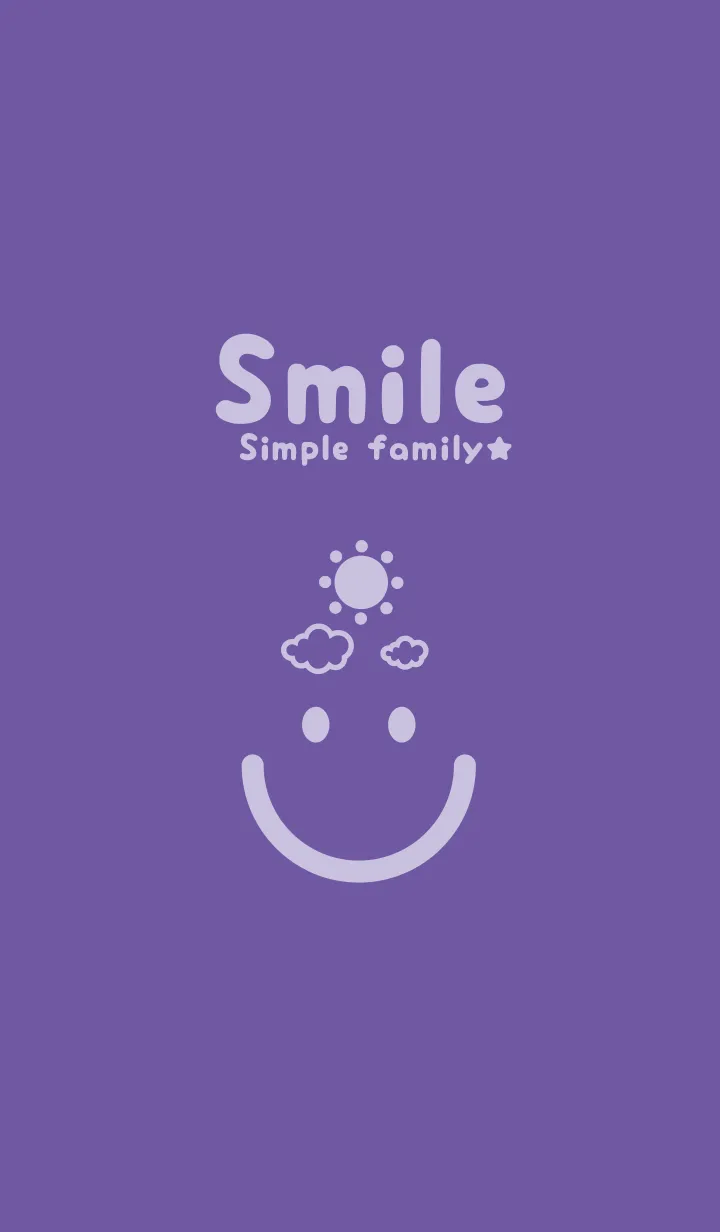 [LINE着せ替え] スマイル＆SUN 菫色の画像1