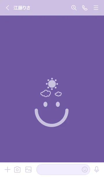 [LINE着せ替え] スマイル＆SUN 菫色の画像3