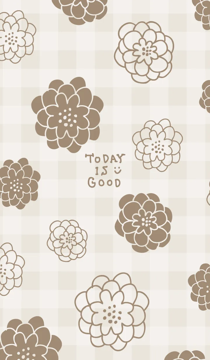 [LINE着せ替え] 北欧風 茶色い花18の画像1