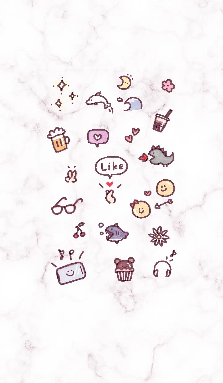 [LINE着せ替え] 手描きアイコン♬バイオレット04_1の画像1