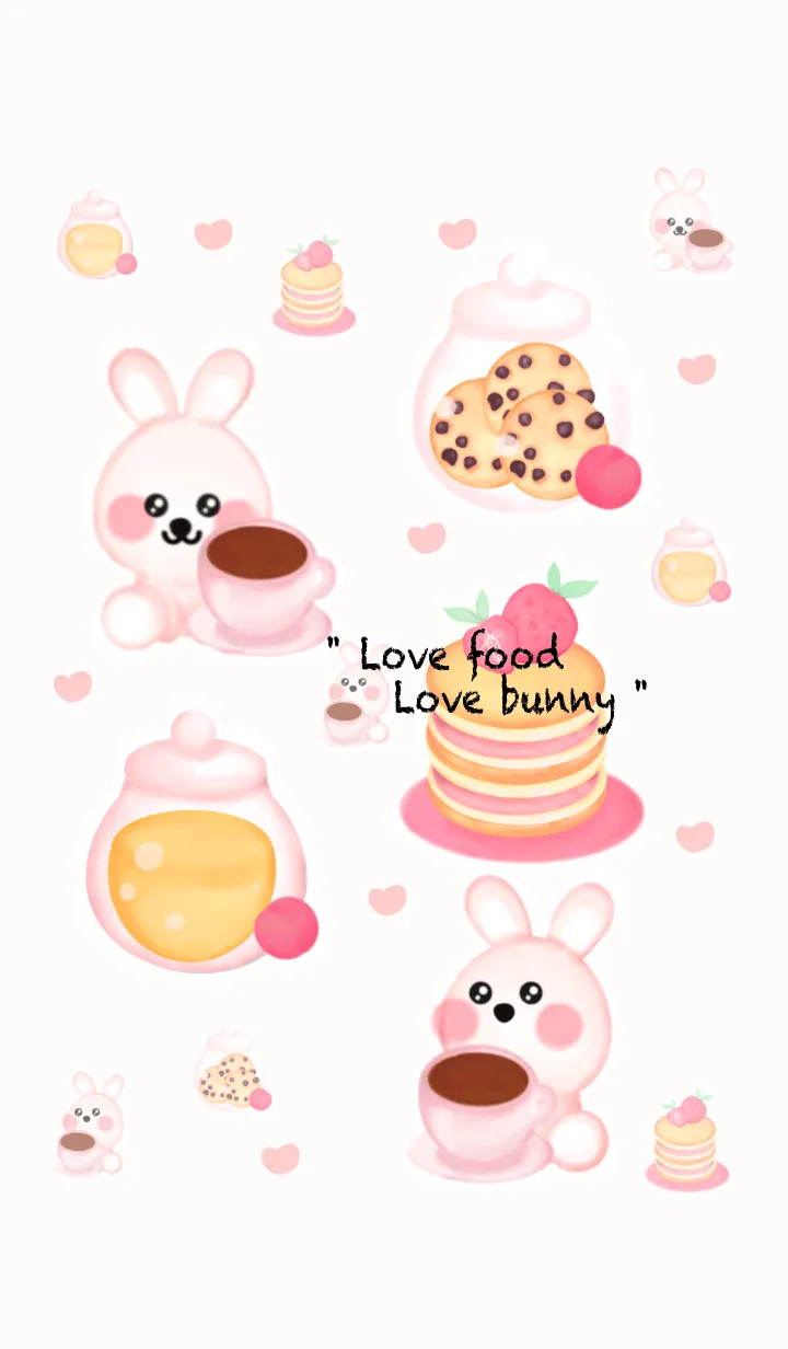 [LINE着せ替え] Mini food Mini bunnyの画像1