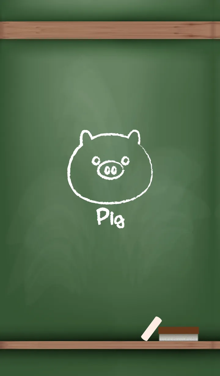 [LINE着せ替え] blackboard Pig 19の画像1