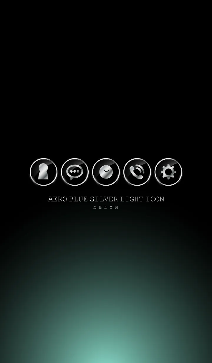 [LINE着せ替え] SILVER LIGHT ICON THEME -Aero Blue-の画像1