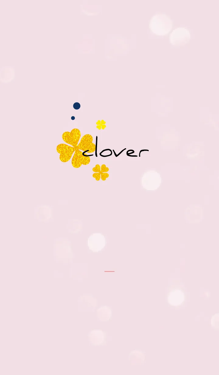 [LINE着せ替え] ベージュピンク :幸運のゴールドクローバーの画像1