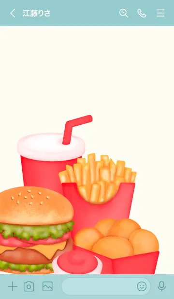 [LINE着せ替え] Mini fast food set 4の画像3