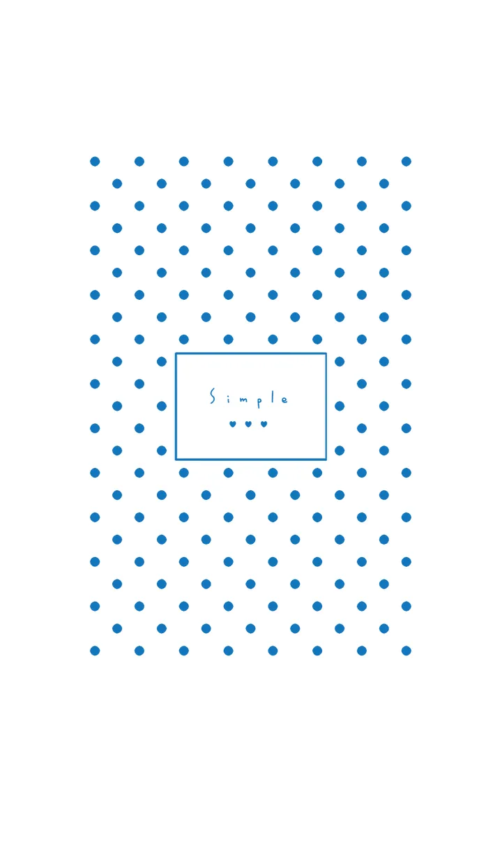 [LINE着せ替え] シンプル水玉。青と白の画像1