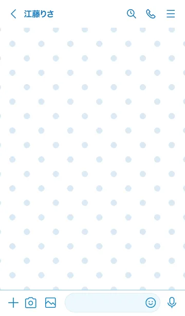 [LINE着せ替え] シンプル水玉。青と白の画像3
