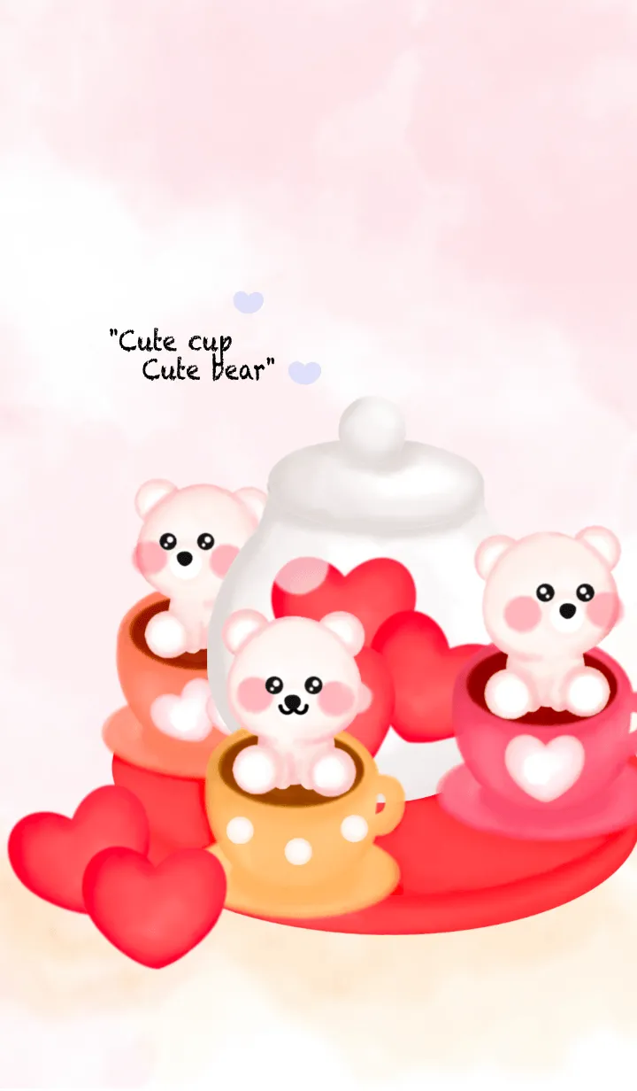 [LINE着せ替え] Mini bear mini cup 7の画像1