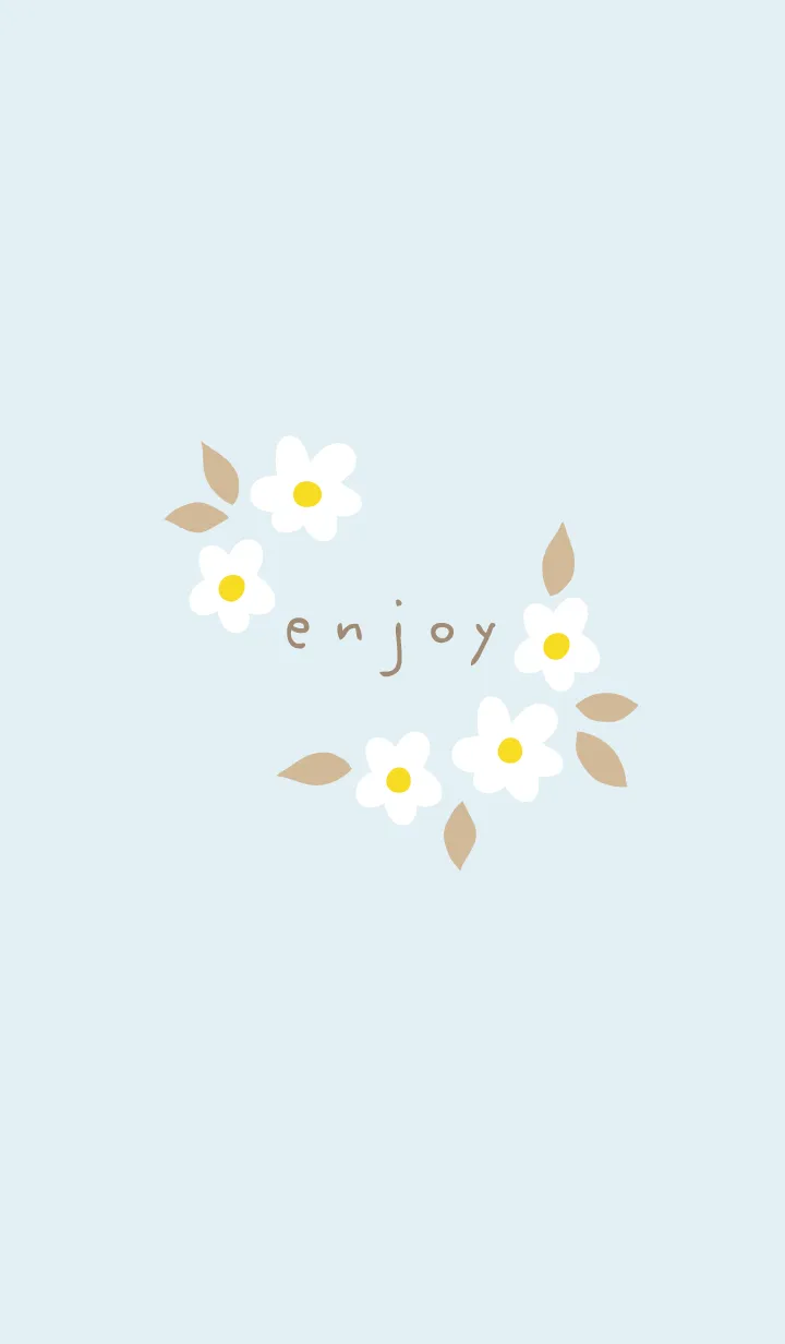 [LINE着せ替え] 5つの白い花17の画像1