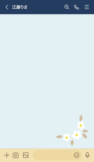 [LINE着せ替え] 5つの白い花17の画像3