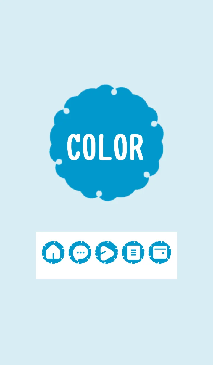 [LINE着せ替え] blue color G02の画像1