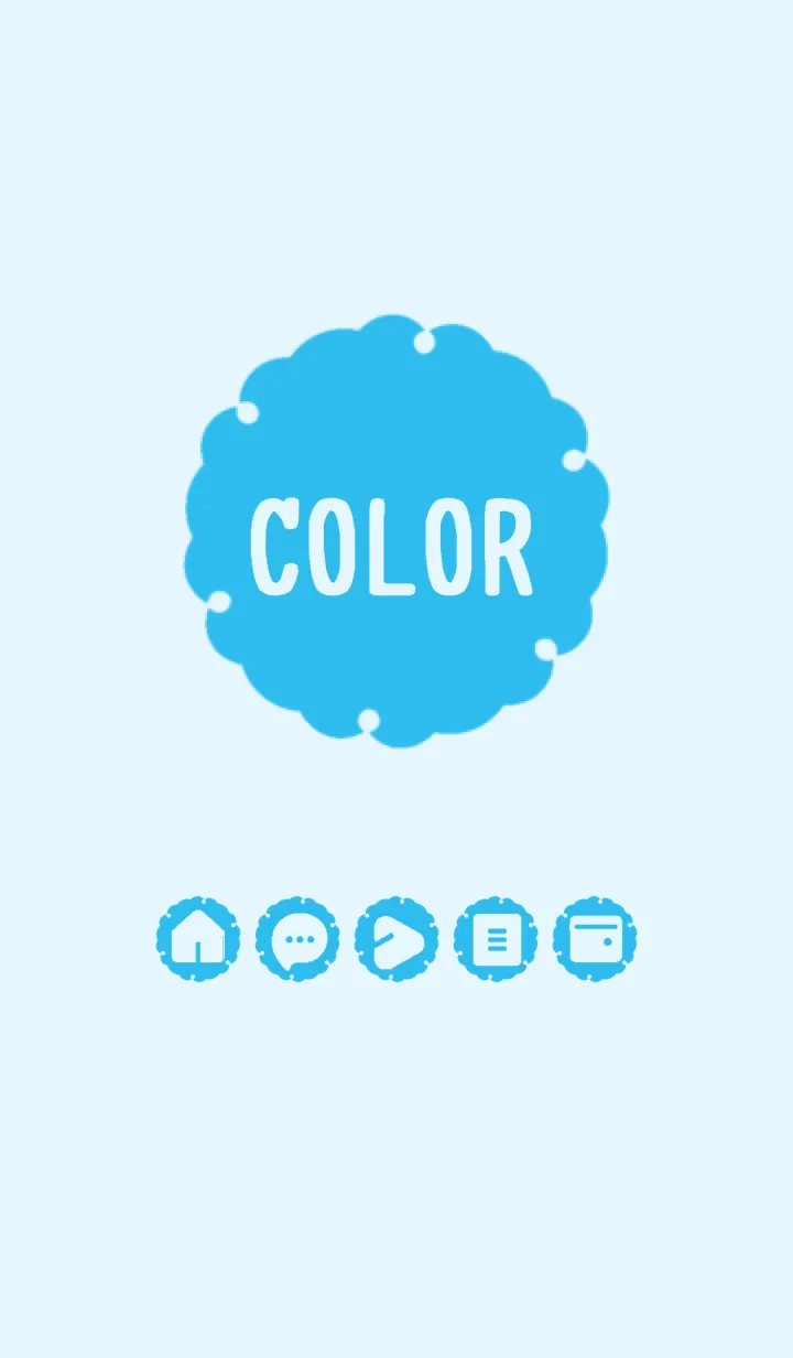 [LINE着せ替え] blue color G04の画像1